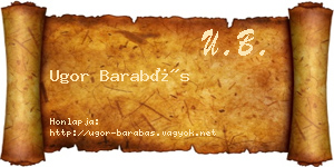 Ugor Barabás névjegykártya